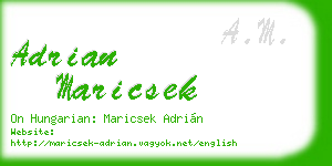 adrian maricsek business card