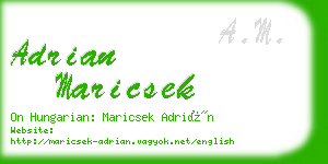 adrian maricsek business card